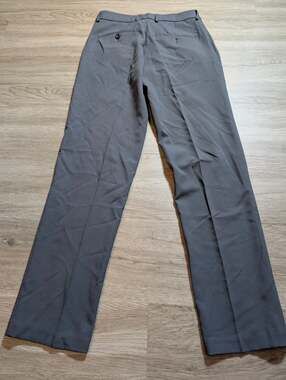 Kenneth Cole Reaction Mens Grey Size 29x30 Polyester Dress Pants Flat Front